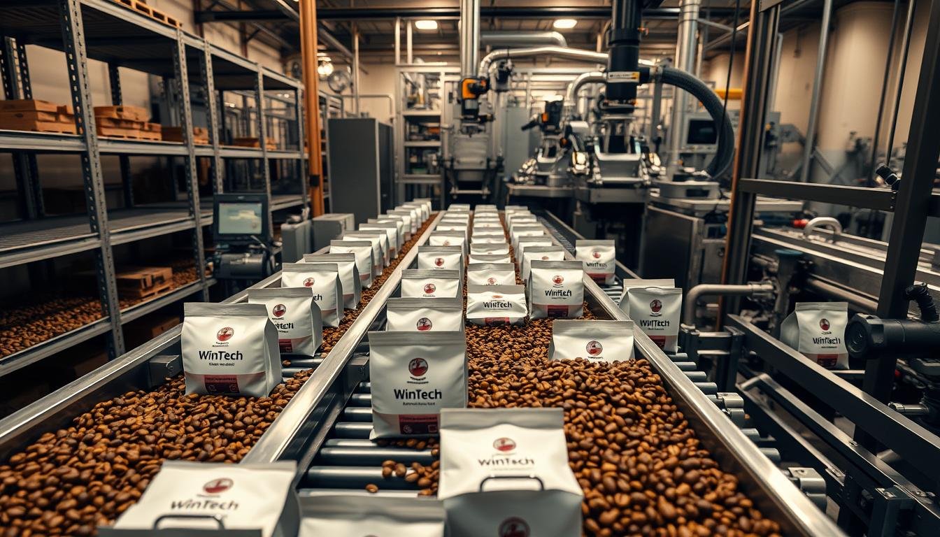 packaging of coffee beans